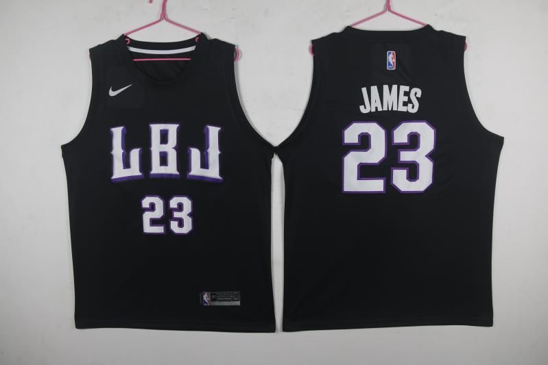 Men Los Angeles Lakers 23 James Black Game Nike NBA Jerseys